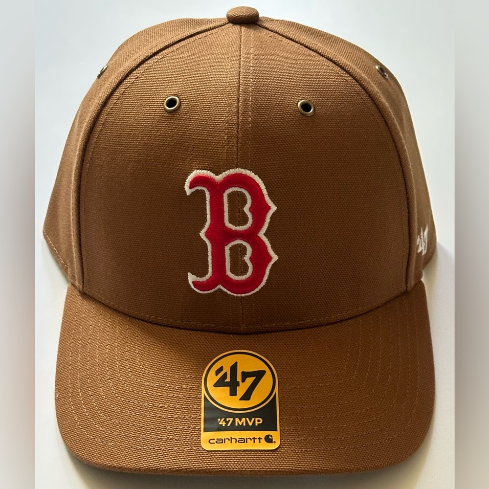 BNWT CARHARTT X BOSTON RED SOX BROWN MVP ADJUSTABLE CAP HAT BY ‘47 BRAND